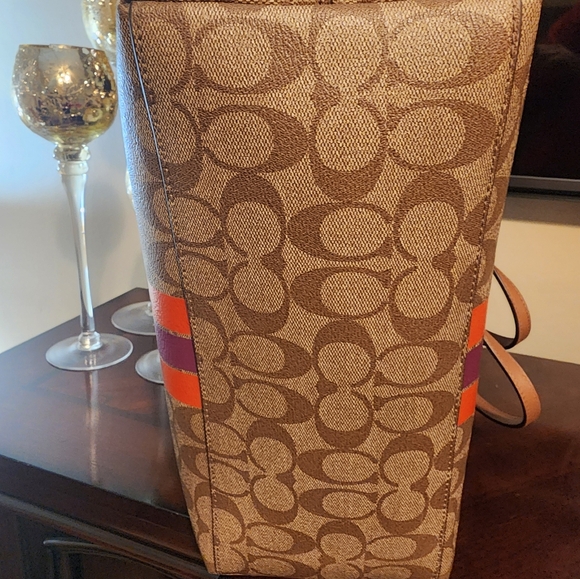 Coach Varsity Stripe Zip Tote - Picture 7 of 7